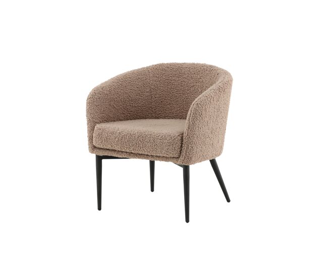 Sillón fluffy ac 1nos 66x64x71 marrón