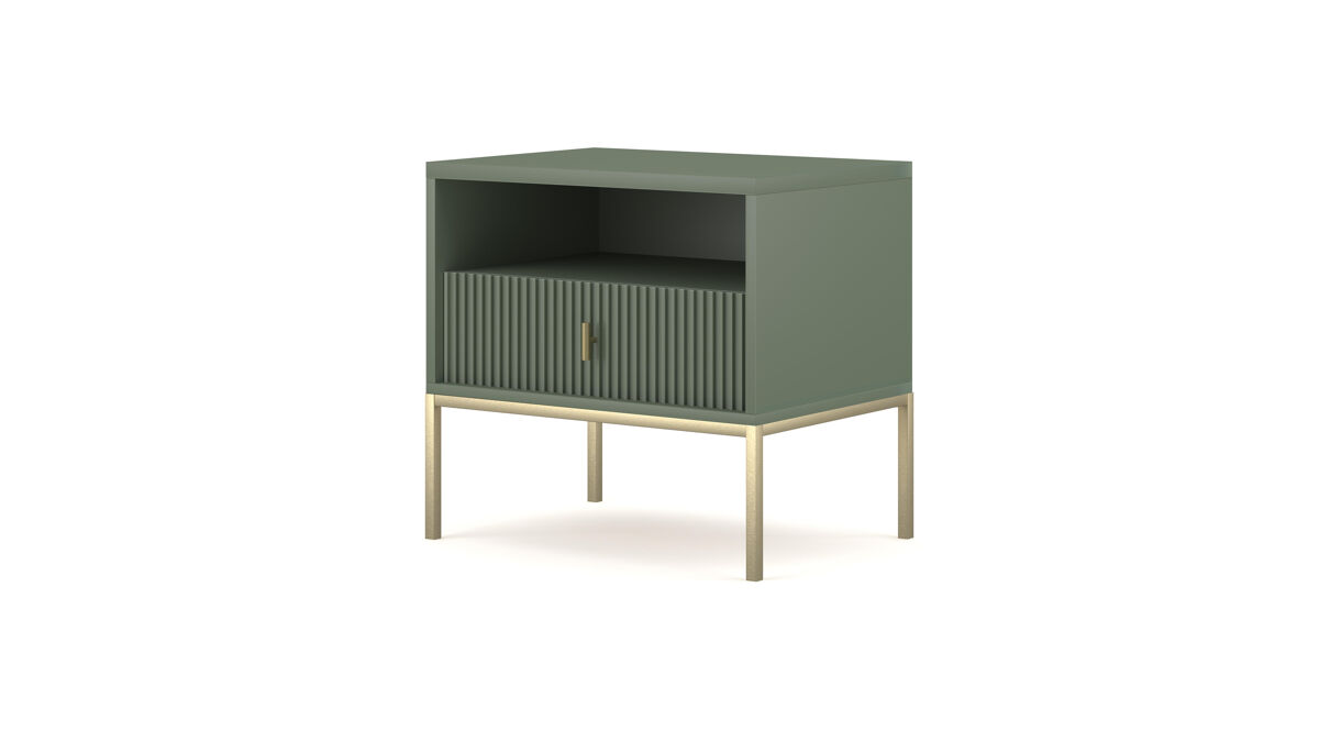 Mesita de noche maggiore ns54 1d 54x39x52 verde