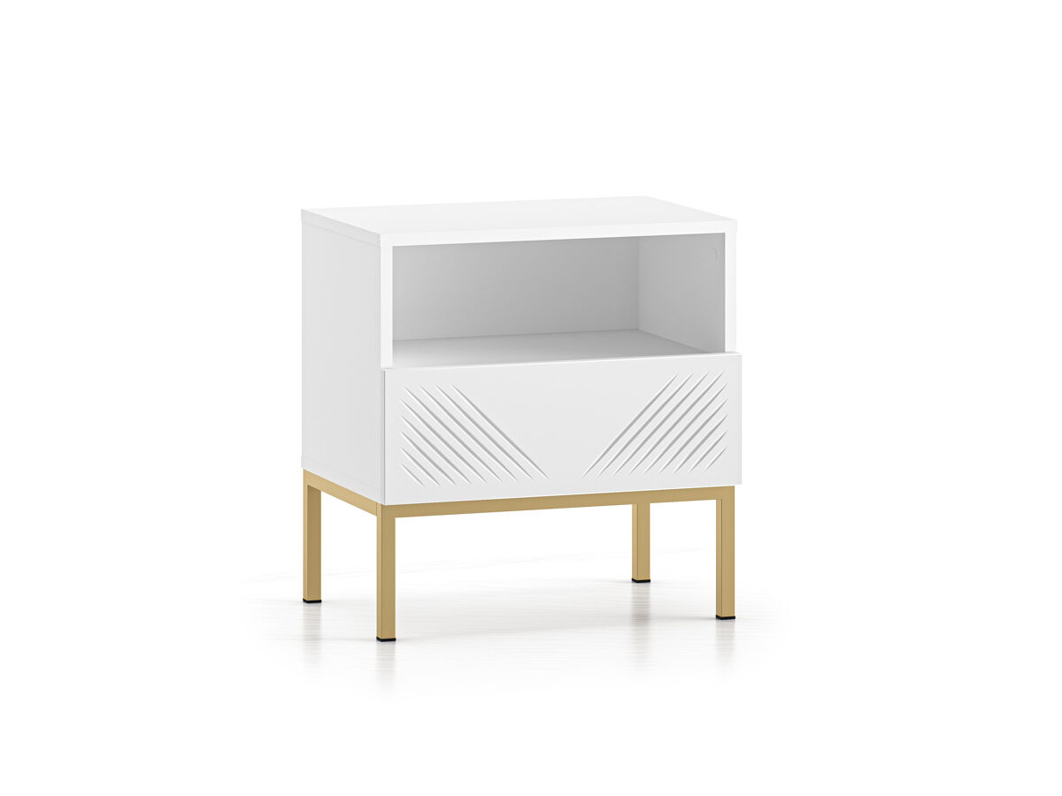 Mesita de noche clearing ns50 1d 50x34x53 blanco