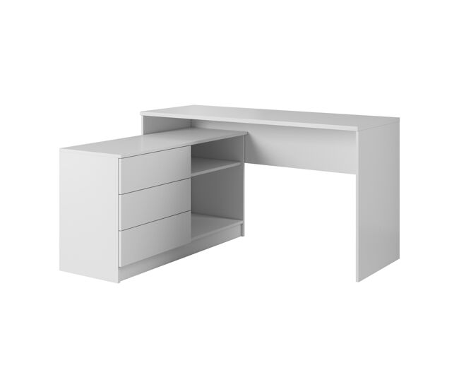 Escritorio madera teo d139 3d 139x51x76 blanco