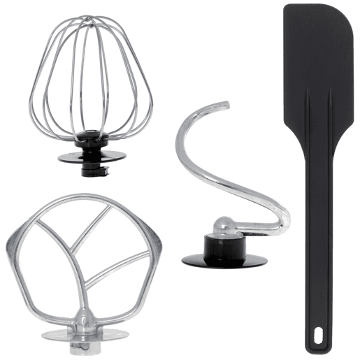 Briebe KM1114 Batedeira Planetária com Taça Profissional, Robô de Cozinha, 5L, 6 Velocidades, Acessórios, 1800, Aço inoxidável