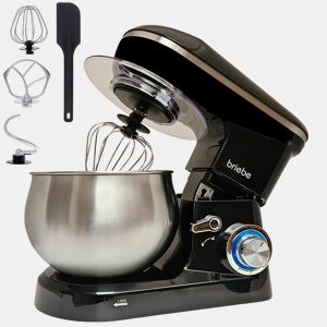 Briebe KM1164 Batedeira Planetária com Taça Profissional, Robô de Cozinha, 5L, 6 Velocidades,Tela tátil LED, 1800, Preto