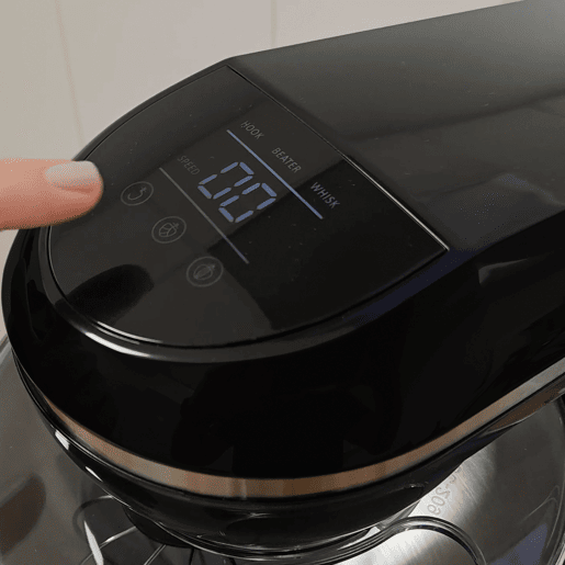Briebe KM1164 Batedeira Planetária com Taça Profissional, Robô de Cozinha, 5L, 6 Velocidades,Tela tátil LED, 1800, Preto