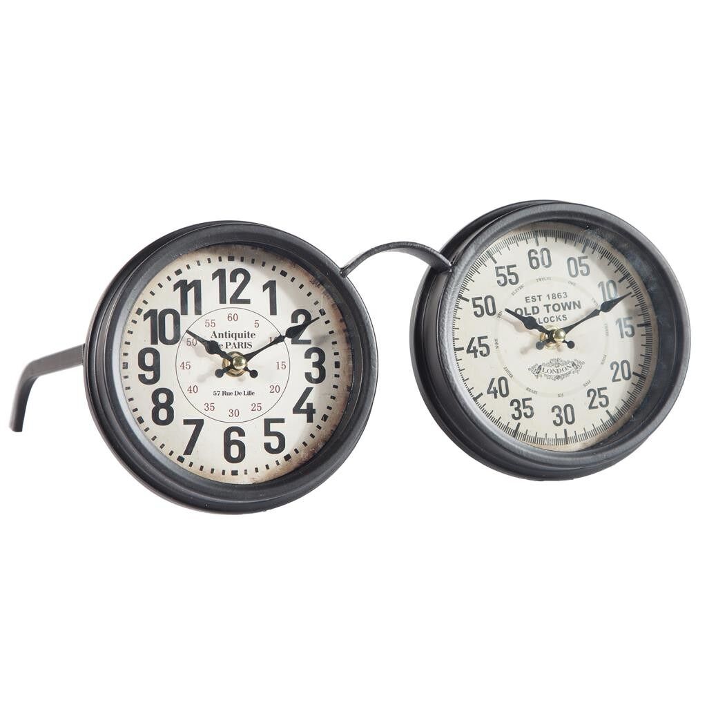 Doble reloj de mesa