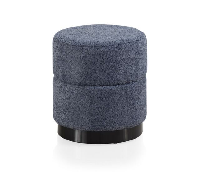Tapizado puf azul