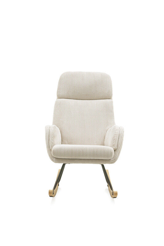 Mecedora con tejido de pana gruesa