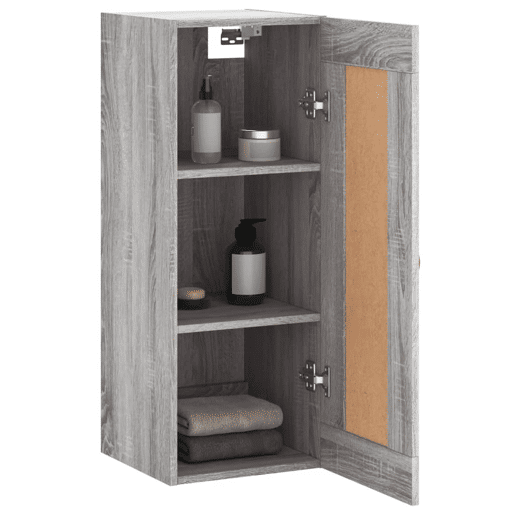 vidaXL Armário de parede 34,5x34x90 cm derivados madeira cinza sonoma vidaXL Armário de parede 34,5x34x90 cm derivados madeira cinza sonoma