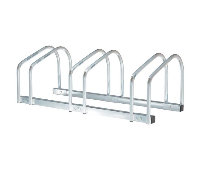 Homcom aparcamiento para bicicletas soporte de acero para aparcar bicicletas en el suelo o pared estacionamiento para interior y exterior 76x33x27 cm