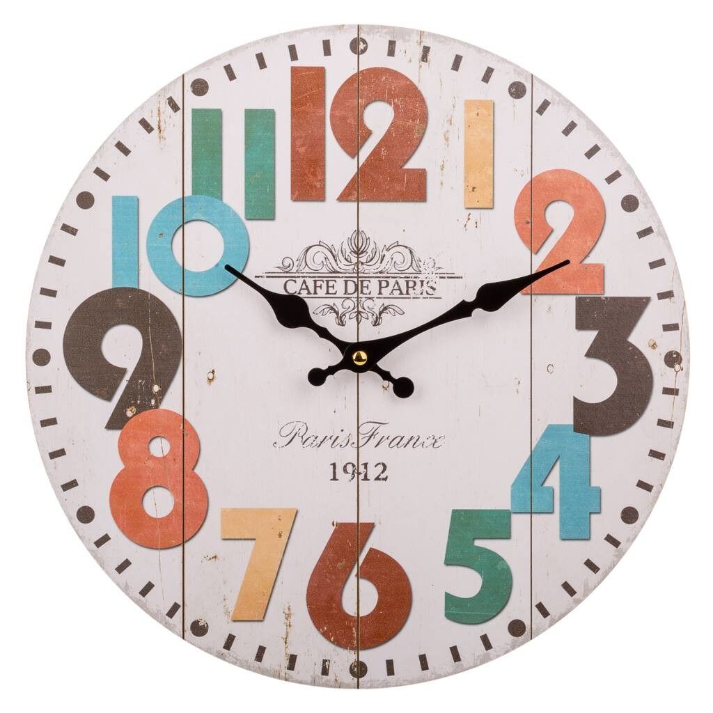 Reloj de pared de madera