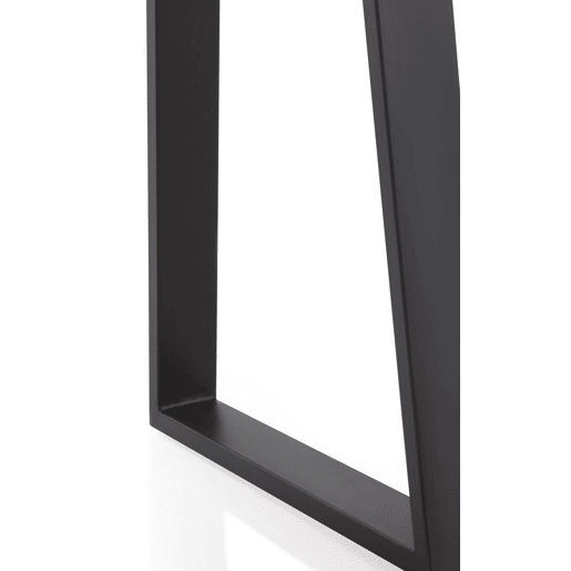 Mesa De Bar 130X70 Madeira Maciça De Acácia 25 Mm De Espessura Com Pernas De Metal Preto