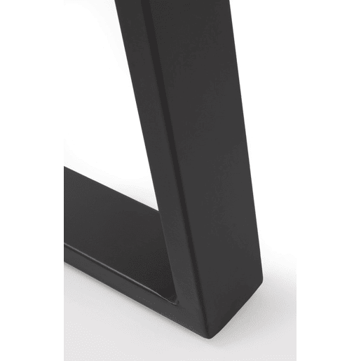 Mesa De Bar 130X70 Madeira Maciça De Acácia 25 Mm De Espessura Com Pernas De Metal Preto