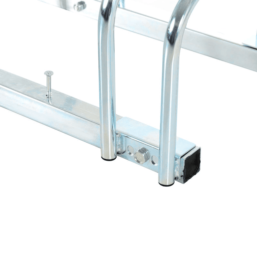 HOMCOM Estacionamento para 5 Bicicletas Suporte de Aço para Estacionar Bicicletas no Chão para Interior e Exterior 145x33x27cm Prata