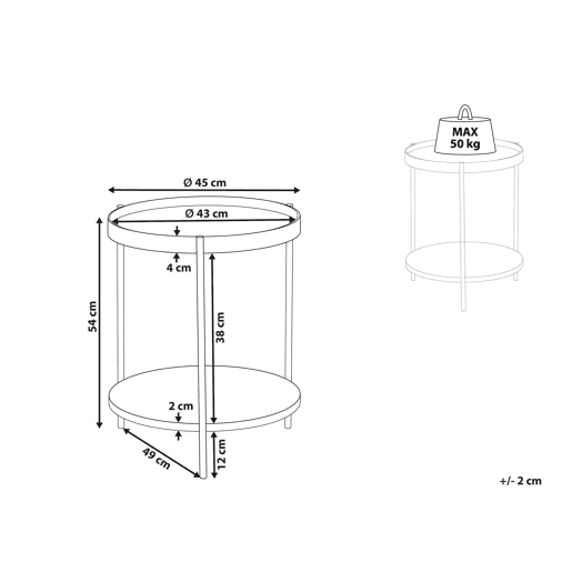 Beliani Mesa de apoio LANDER