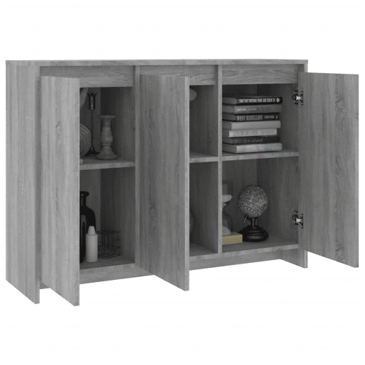 vidaXL Aparador 102x33x75 cm derivados de madeira cinzento sonoma vidaXL Aparador 102x33x75 cm derivados de madeira cinzento sonoma