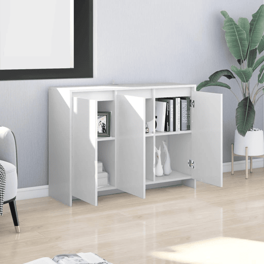 vidaXL Aparador 102x33x75 cm derivados de madeira branco vidaXL Aparador 102x33x75 cm derivados de madeira branco