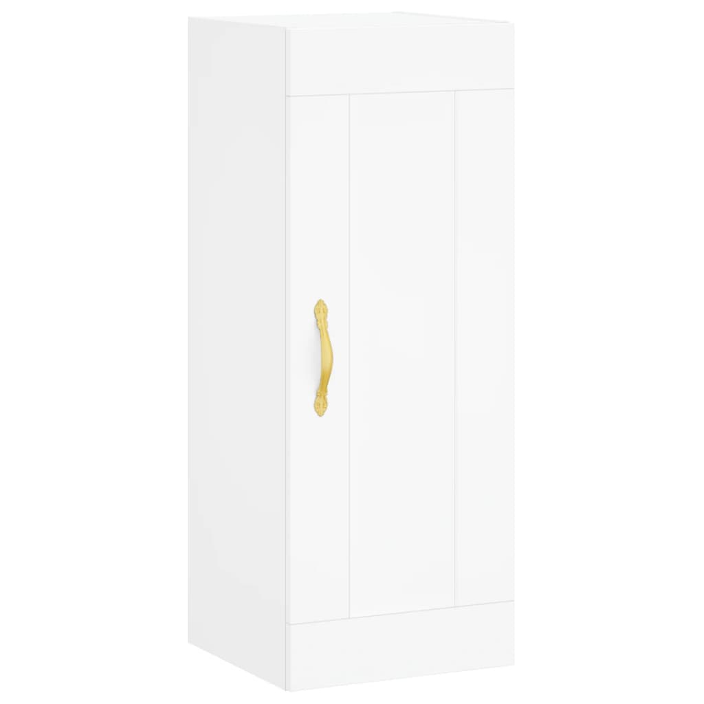 Vidaxl armario de pared madera de ingeniería blanco 34,5x34x90 cm