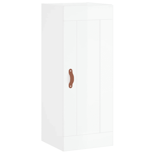 vidaXL Armário parede 34,5x34x90 cm derivados madeira branco brilhante vidaXL Armário parede 34,5x34x90 cm derivados madeira branco brilhante