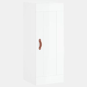 vidaXL Armário parede 34,5x34x90 cm derivados madeira branco brilhante