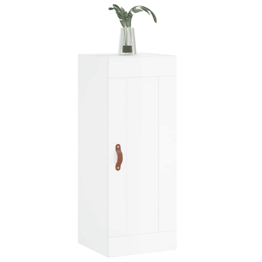 vidaXL Armário parede 34,5x34x90 cm derivados madeira branco brilhante vidaXL Armário parede 34,5x34x90 cm derivados madeira branco brilhante