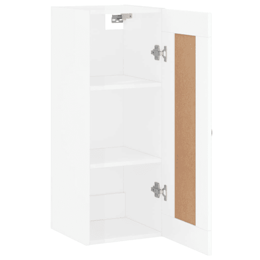 vidaXL Armário parede 34,5x34x90 cm derivados madeira branco brilhante vidaXL Armário parede 34,5x34x90 cm derivados madeira branco brilhante