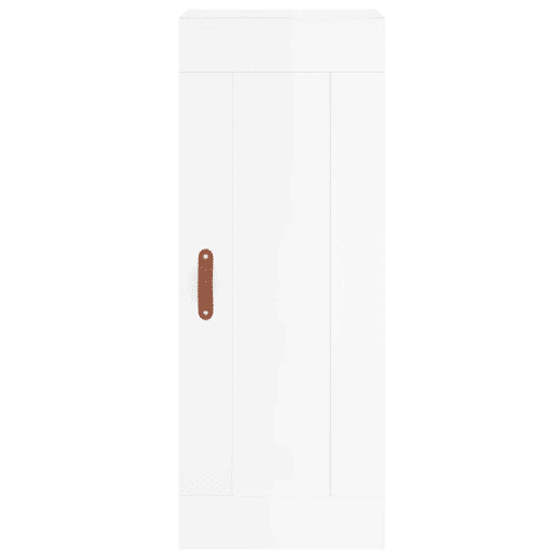 vidaXL Armário parede 34,5x34x90 cm derivados madeira branco brilhante vidaXL Armário parede 34,5x34x90 cm derivados madeira branco brilhante