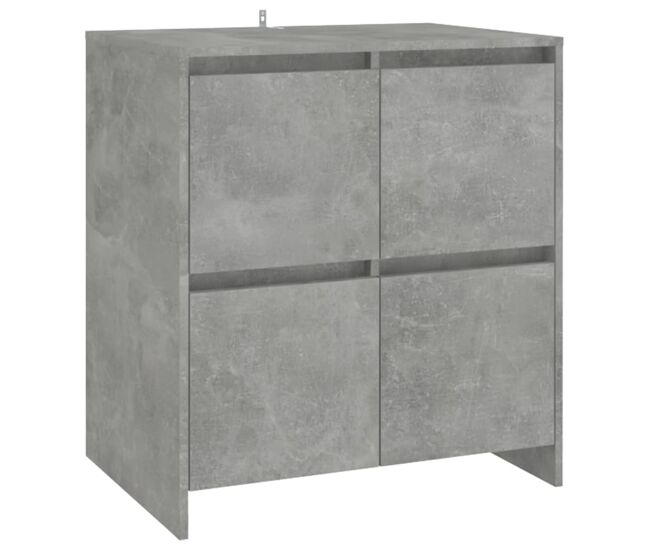 Vidaxl aparador de madera contrachapada gris hormigón 70x41x75 cm