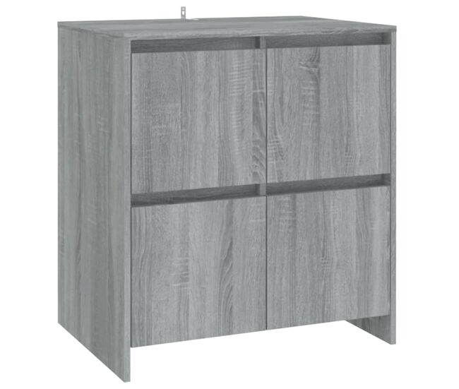 Vidaxl aparador de madera contrachapada gris sonoma 70x41x75 cm