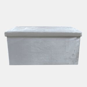 Puff otomano dobrável de veludo retangular para armazenamento 76x38x38cm | Página inicial de Nyana | Estilo Otomano | Veludo macio | Preto, cinza e bege
