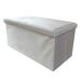 Puff Ottoman Almacenaje Rectangular Terciopelo Plegable Puff Ottoman Almacenaje Rectangular Terciopelo Plegable Beige