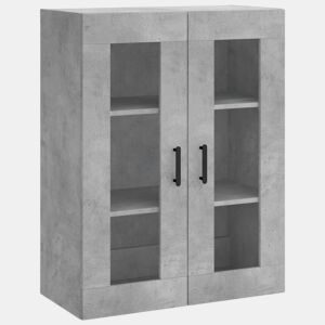 vidaXL Armário de parede 69,5x34x90 cm cinzento cimento