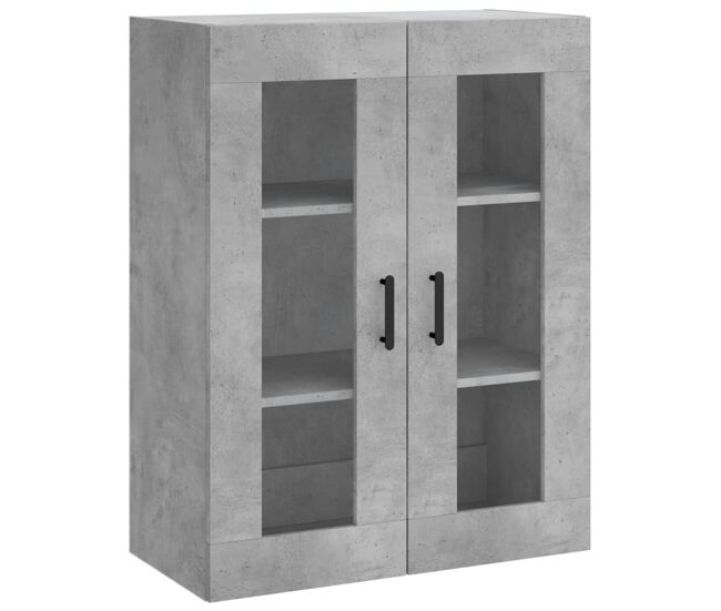 Vidaxl armario de pared gris hormigón 69,5x34x90 cm