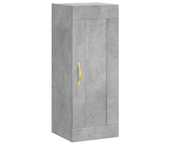 Vidaxl armario de pared madera ingeniería gris hormigón 34,5x34x90 cm