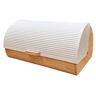 Briebe BB1162 Caixa de Pão para Guardar Pão, Madeira de Bambu, Tampa Deslizante, Bread Box para Armazenamento, , Branco