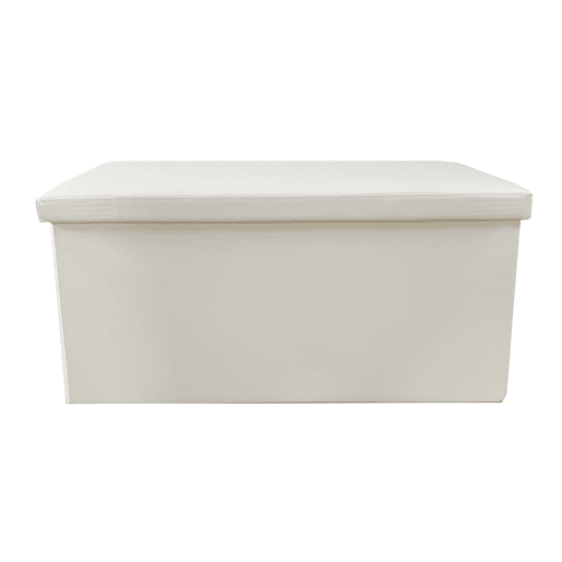 Puff Otomano Retangular Dobrável Armazenamento em Couro Sintético 76x38x38cm | Página inicial de Nyana | Estilo Otomano | Couro sintético resistente | Preto, cinza e bege Puff Otomano Retangular Dobrável Armazenamento em Couro Sintético 76x38x38cm | Página inicial de Nyana | Estilo Otomano | Couro sintético resistente | Preto, cinza e bege