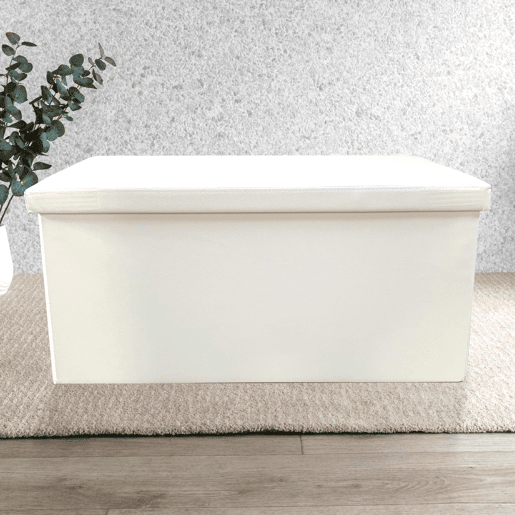 Puff Otomano Retangular Dobrável Armazenamento em Couro Sintético 76x38x38cm | Página inicial de Nyana | Estilo Otomano | Couro sintético resistente | Preto, cinza e bege Puff Otomano Retangular Dobrável Armazenamento em Couro Sintético 76x38x38cm | Página inicial de Nyana | Estilo Otomano | Couro sintético resistente | Preto, cinza e bege