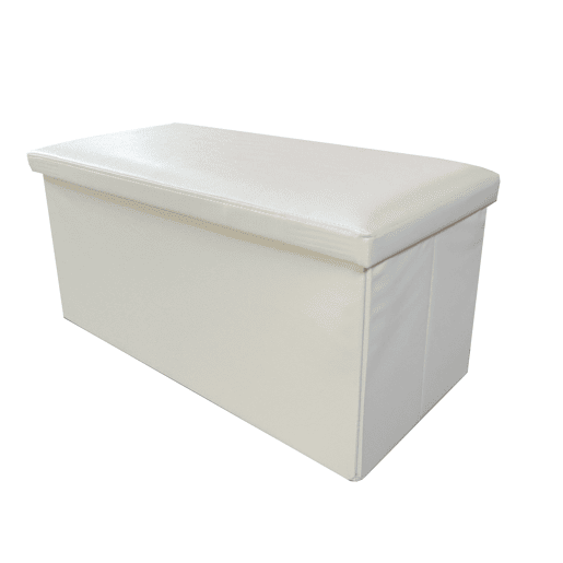 Puff Otomano Retangular Dobrável Armazenamento em Couro Sintético 76x38x38cm | Página inicial de Nyana | Estilo Otomano | Couro sintético resistente | Preto, cinza e bege Puff Otomano Retangular Dobrável Armazenamento em Couro Sintético 76x38x38cm | Página inicial de Nyana | Estilo Otomano | Couro sintético resistente | Preto, cinza e bege