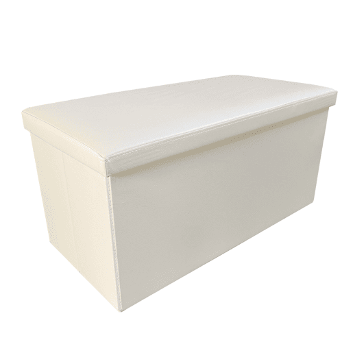 Puff Otomano Retangular Dobrável Armazenamento em Couro Sintético 76x38x38cm | Página inicial de Nyana | Estilo Otomano | Couro sintético resistente | Preto, cinza e bege Puff Otomano Retangular Dobrável Armazenamento em Couro Sintético 76x38x38cm | Página inicial de Nyana | Estilo Otomano | Couro sintético resistente | Preto, cinza e bege