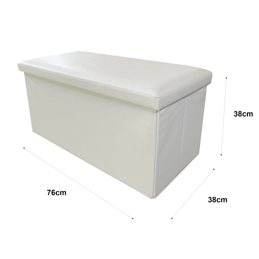 Puff Otomano Retangular Dobrável Armazenamento em Couro Sintético 76x38x38cm | Página inicial de Nyana | Estilo Otomano | Couro sintético resistente | Preto, cinza e bege Puff Otomano Retangular Dobrável Armazenamento em Couro Sintético 76x38x38cm | Página inicial de Nyana | Estilo Otomano | Couro sintético resistente | Preto, cinza e bege