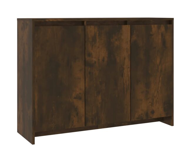 Vidaxl aparador de madera de ingeniería roble ahumado 102x33x75 cm
