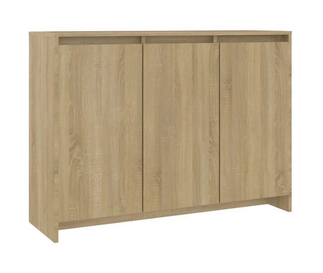Vidaxl aparador de madera contrachapada roble sonoma 102x33x75 cm