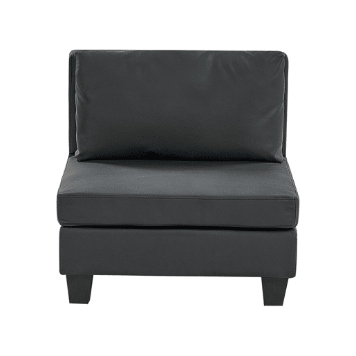 Sofá de canto modular UNSTAD Pele sintética Preto 5 lugares à direita Sofá de canto modular UNSTAD Pele sintética Preto 5 lugares à direita