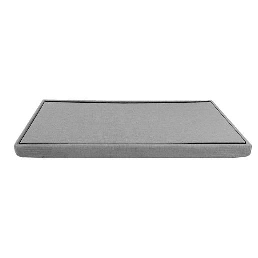 Puff Otomano Retangular Armazenamento Tecido Dobrável 76x38x38cm | Página inicial de Nyana | Estilo Otomano | Tecido Resistente | Preto, cinza e bege