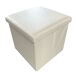 Puff Ottoman Almacenaje Cuadrado Polipiel Plegable Puff Ottoman Almacenaje Cuadrado Polipiel Plegable Beige