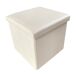 Puff Ottoman Almacenaje Cuadrado Polipiel Plegable Puff Ottoman Almacenaje Cuadrado Polipiel Plegable Beige