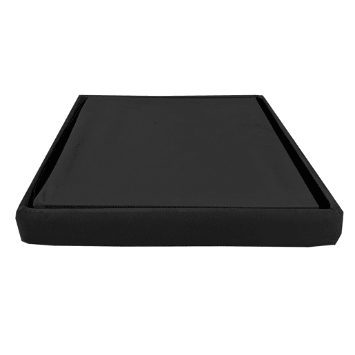 Puff otomano dobrável de veludo quadrado para armazenamento 38x38x38cm | Página inicial de Nyana | Estilo Otomano | Veludo macio | Preto, cinza e bege
