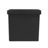 Pufe otomano dobrável com armazenamento quadrado 38x38x38cm | Página inicial de Nyana | Estilo Otomano | Poliéster Resistente | Preto, cinza e bege