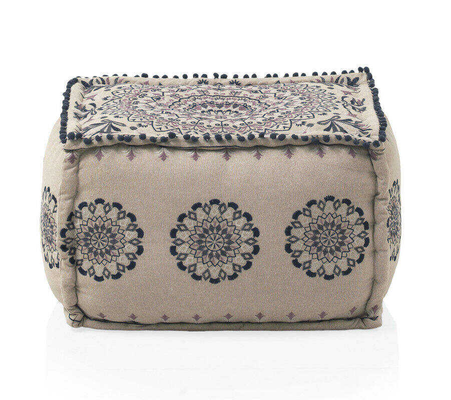 Puf algodón/poliéster 55x45x40 cm