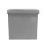 Pufe otomano dobrável com armazenamento quadrado 38x38x38cm | Página inicial de Nyana | Estilo Otomano | Poliéster Resistente | Preto, cinza e bege