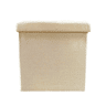Pufe otomano dobrável com armazenamento quadrado 38x38x38cm | Página inicial de Nyana | Estilo Otomano | Poliéster Resistente | Preto, cinza e bege