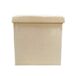 Puff Ottoman de Almacenaje Cuadrado Plegable Puff Ottoman de Almacenaje Cuadrado Plegable Beige